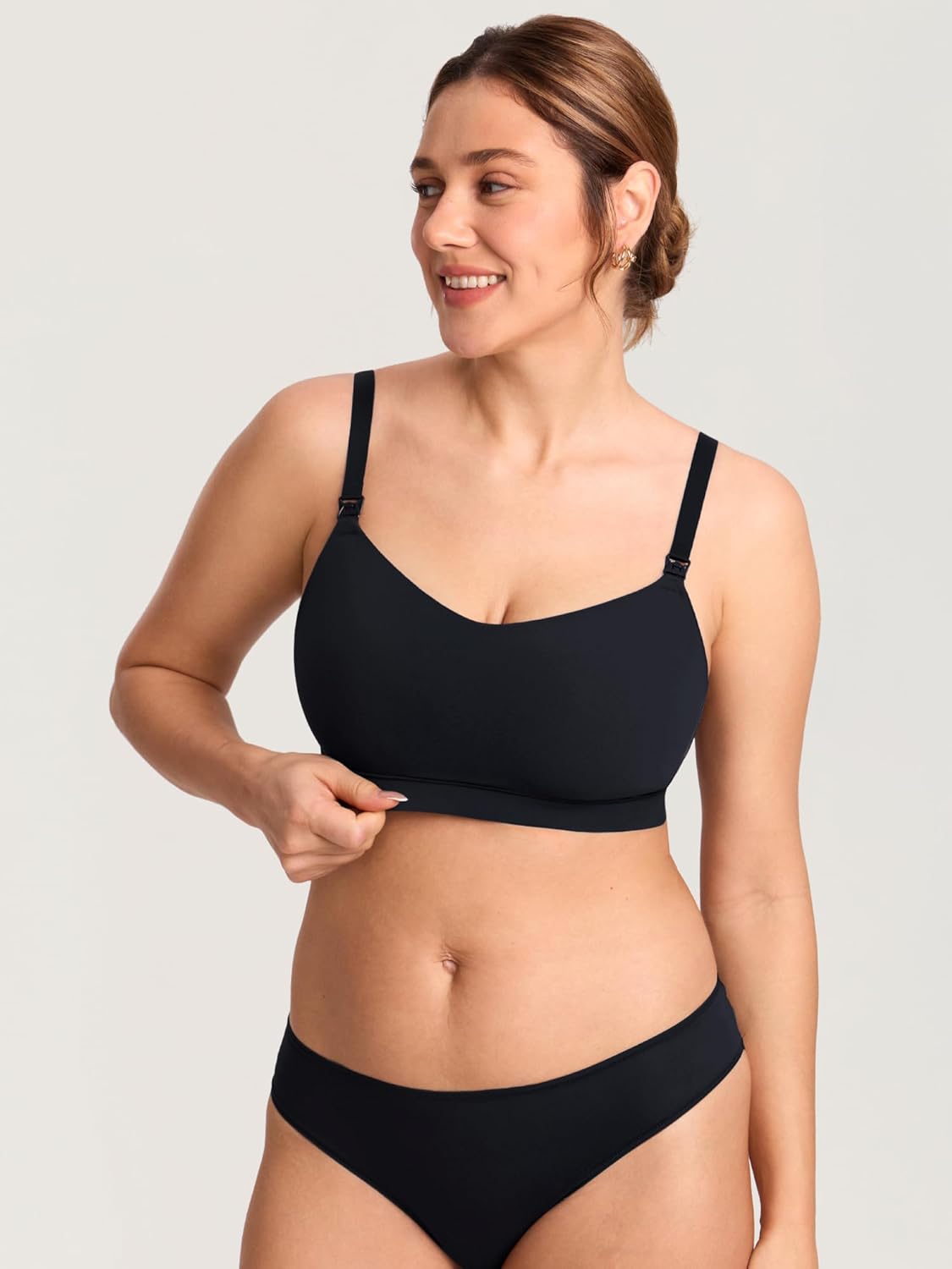 MOMANDA Seamless Nursing Bras for Breastfeeding Supportive Padded Wireless Maternity Bras with One-Piece Molded Cups - Image 3