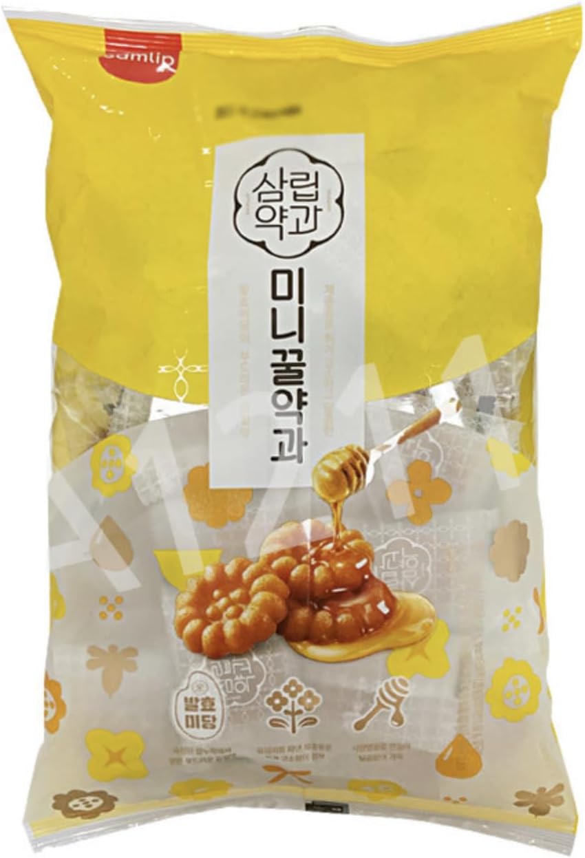 Korean Traditional Sweet Mini Honey Yakgwa Individual Cookies 500g (1 Pack)