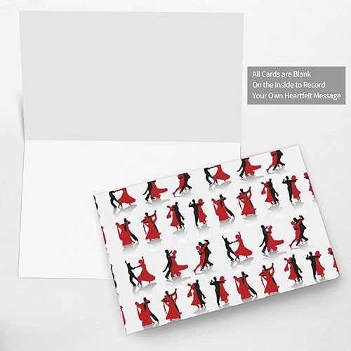 Miniatura 5 de NEZIH Tarjetas de felicitación con estampado de baile de salón con sobres, cumpleaños, agradecimiento, boda, aniversario