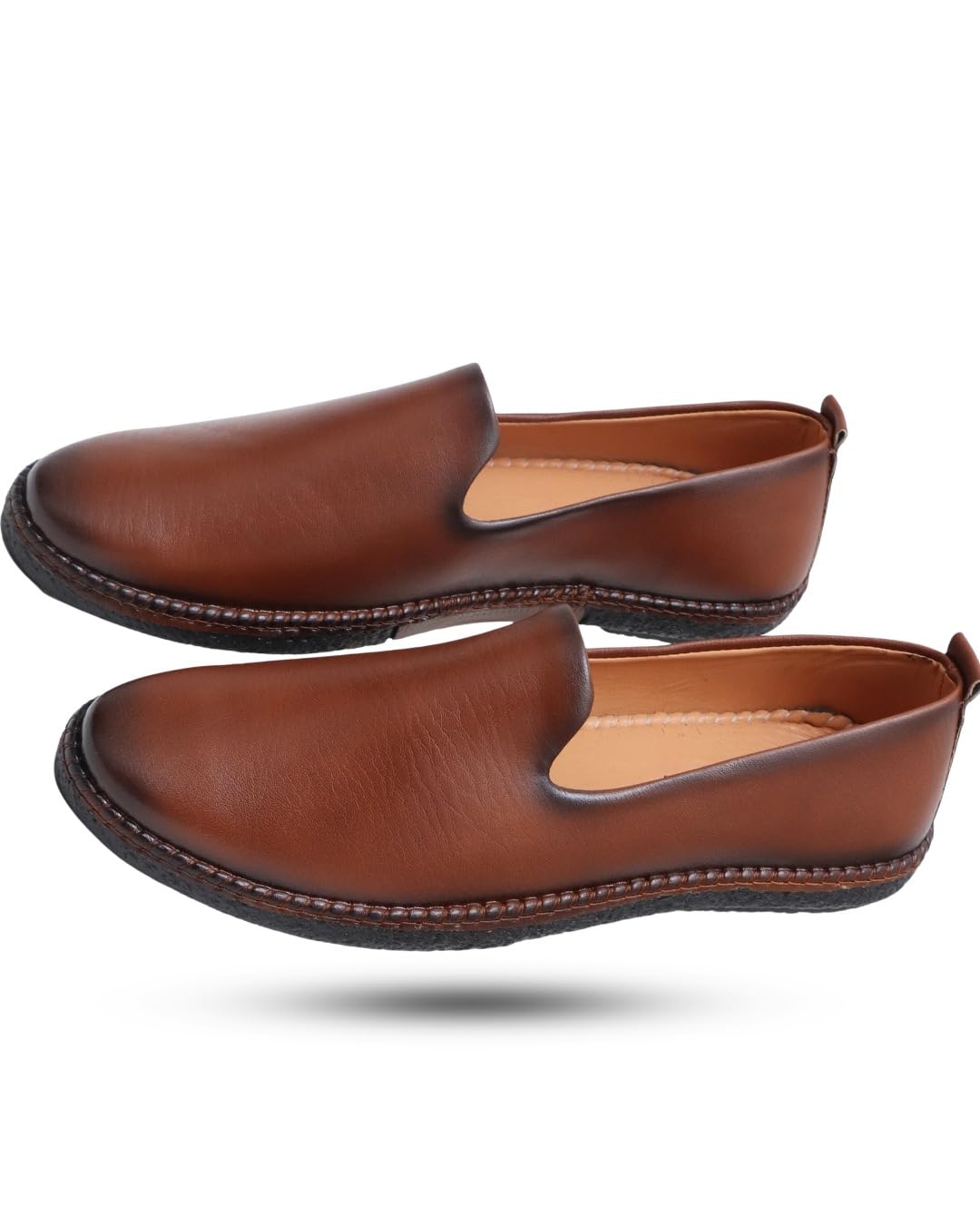 Men's Square Toe Leather Mojaris | Traditional Ethnic Footwear | Comfortable Slip On Ethnic Jutti for Men-image-28