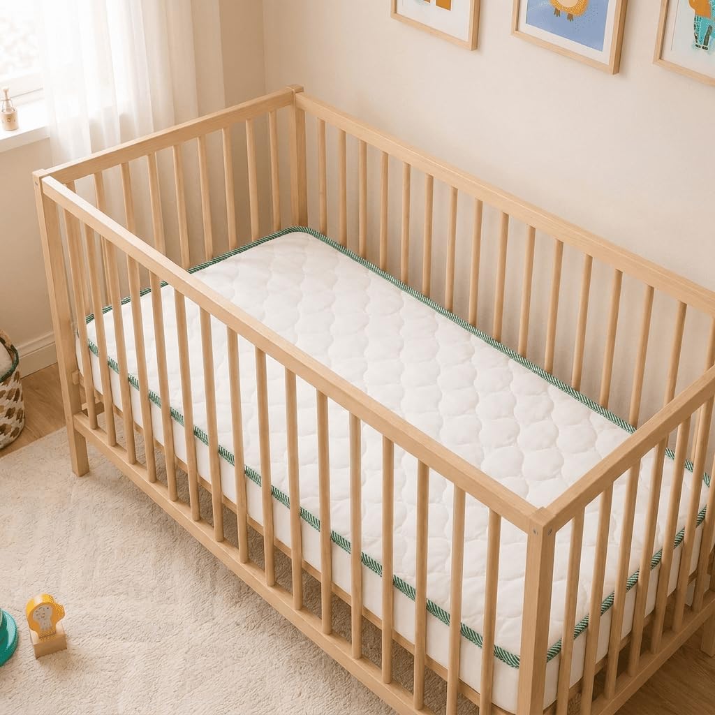 Babysom - Matelas Bébé 60x120 cm - Réversible Été/Hiver - Soutien Ferme