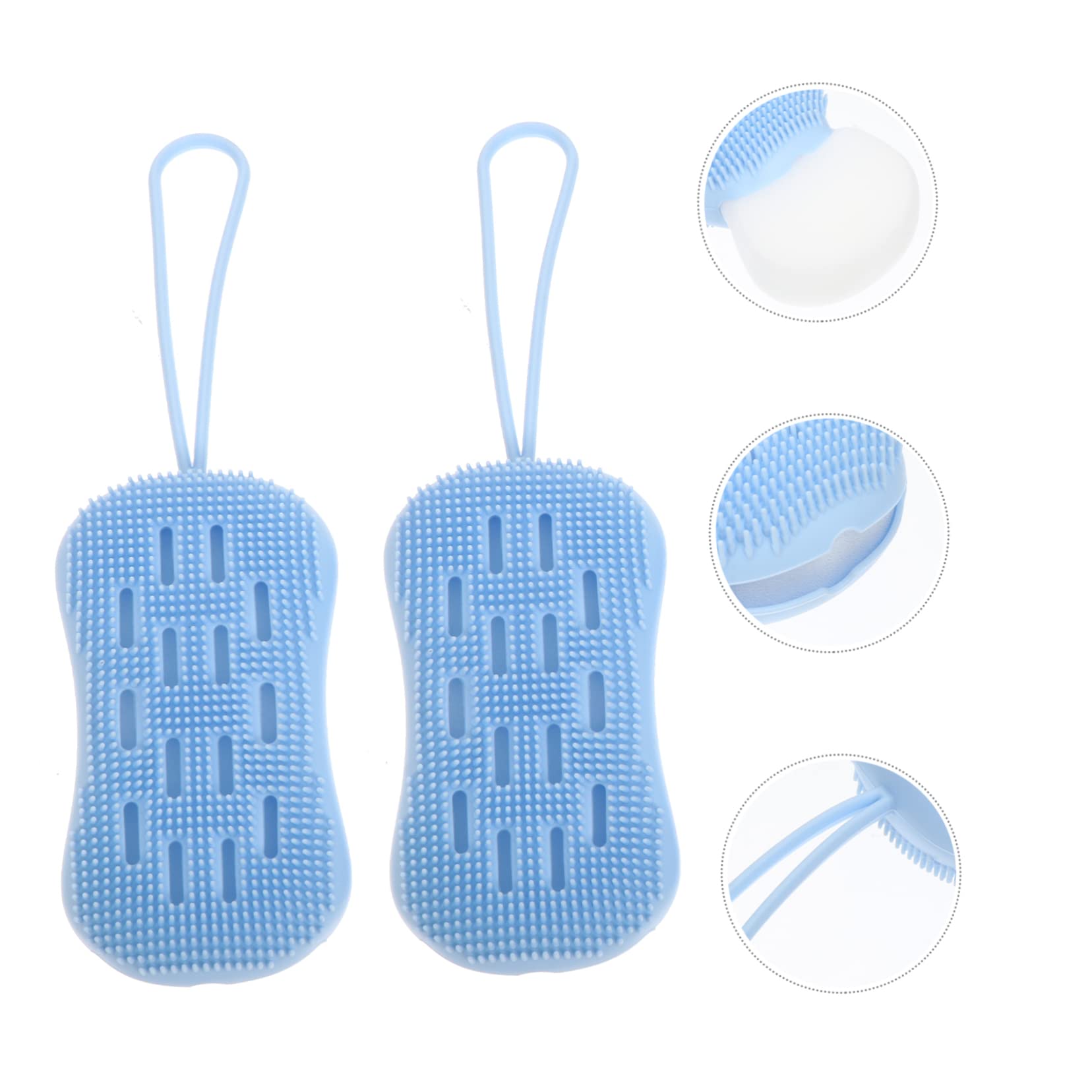 Angoily 4piezas Cepillo De Exfoliante Para Adultos Guante De Masaje De Doble Cara Herramienta De Limpieza Corporal