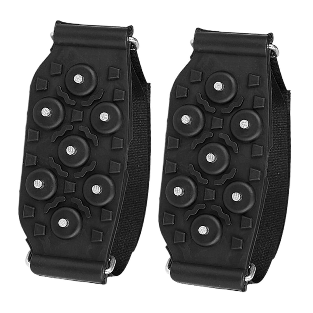 BESPORTBLE Couvre-Chaussures à Crampons Anti Chaussure Glace Chaussure randonnée Hiver Trekking Accessoires Pince à Neige pour Chaussures Pointes de Crampons Acier au manganèse Black
