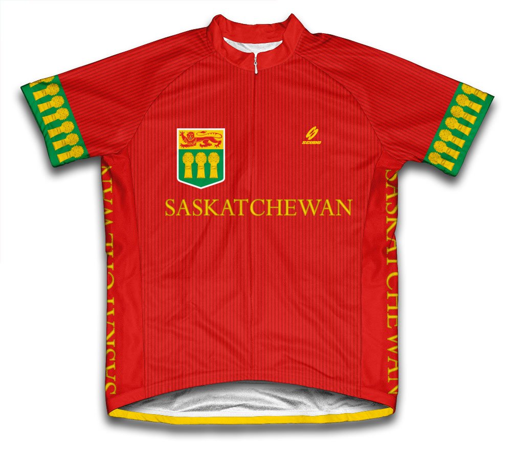 ScudoPro Saskatchewan Short Sleeve Cycling Jersey for Men - Size 4XL Red