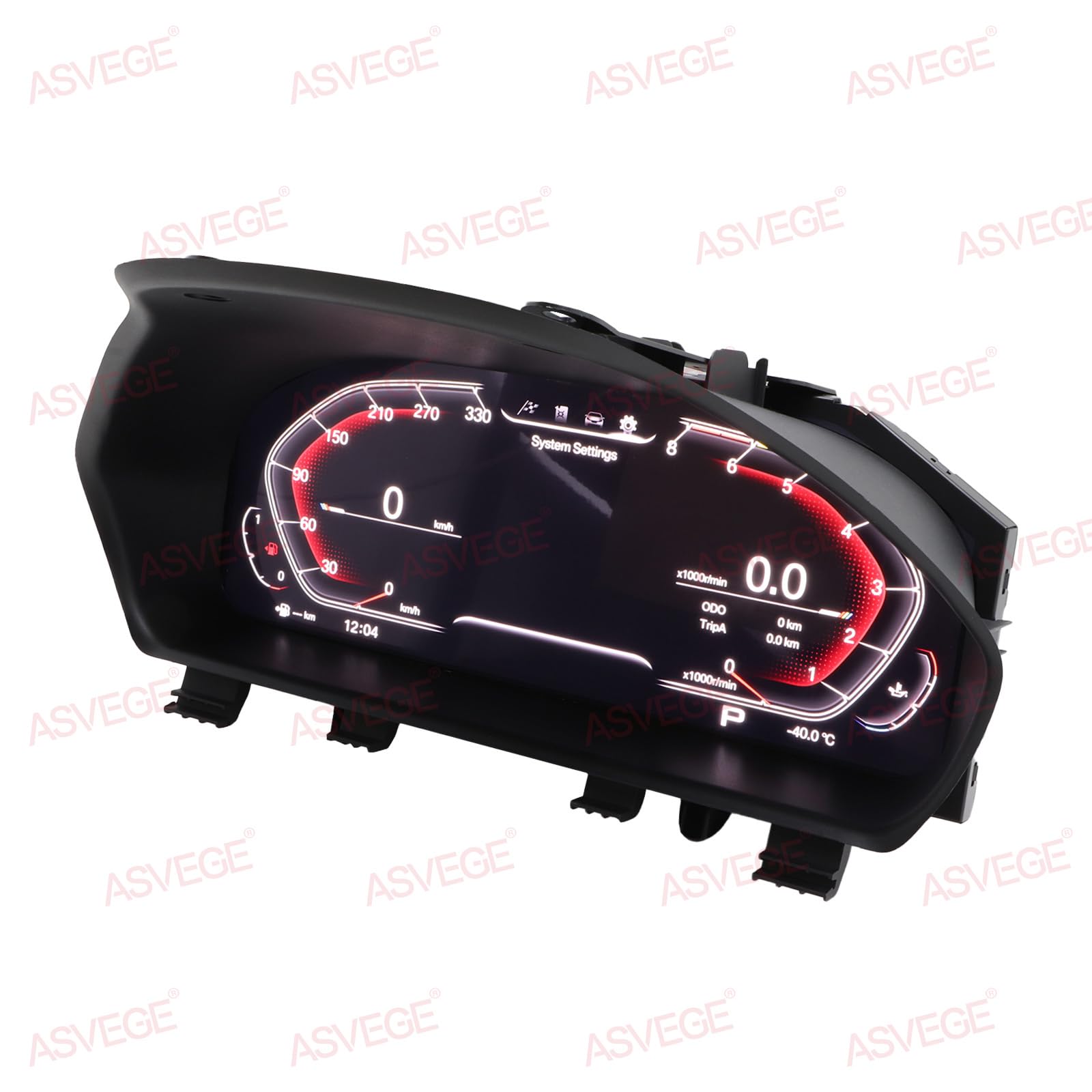 ASVEGE 12,3 Digital Cluster Gauge per BMW 3 4 Series F30 F31 GT-F34 F32 F33 F36 418D 2012-2020, Strumento LCD Speed Meter Dashboard Upgrade HD Screen