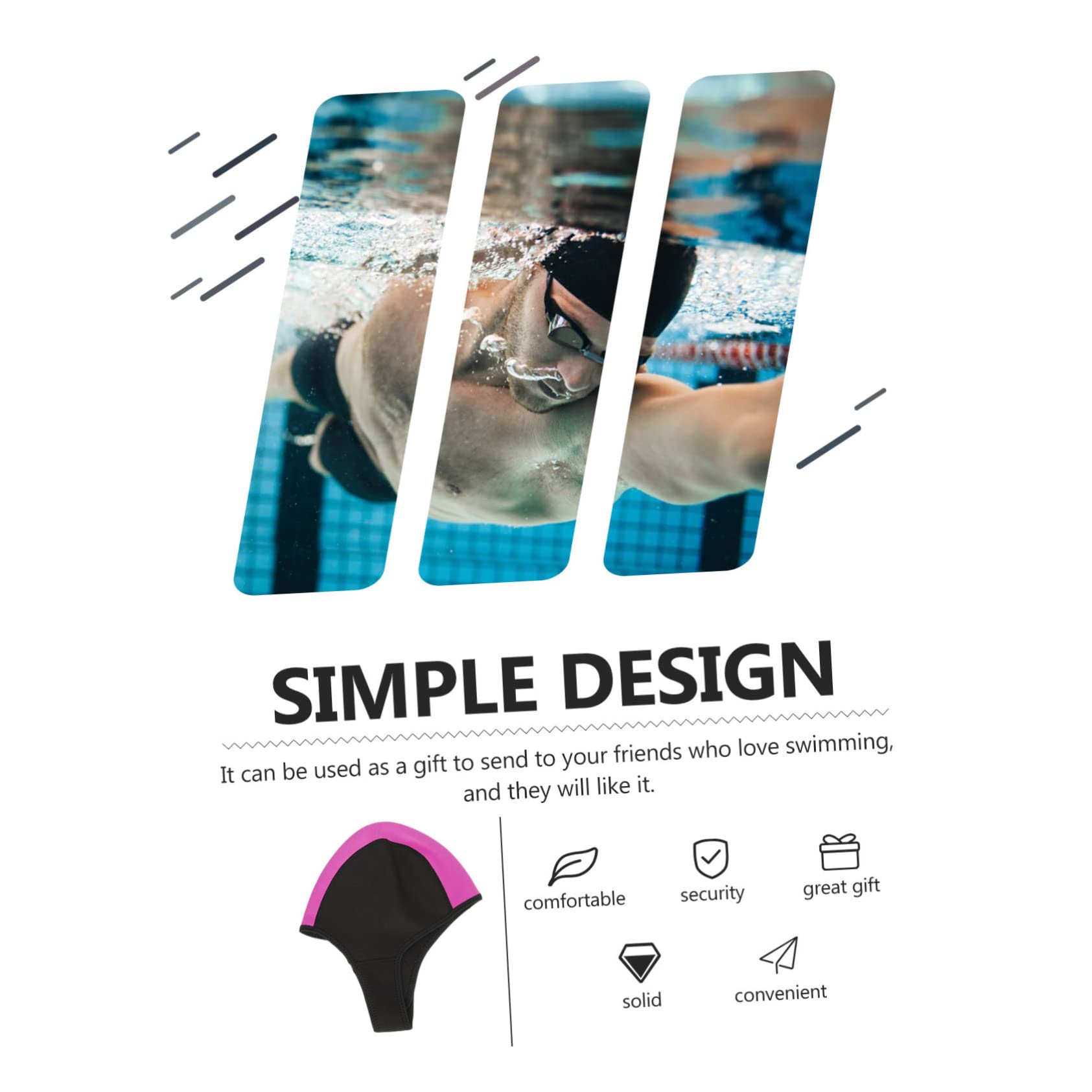 Kisangel 2 Uds Cubierta De Capucha De Buceo Para Hombres Gorro De Baño De Neopreno Gorro De Baño Para Hombre Gorro De Natación Para Mujer Gorro De Navegación Gorro De Baño Elástico De Goma