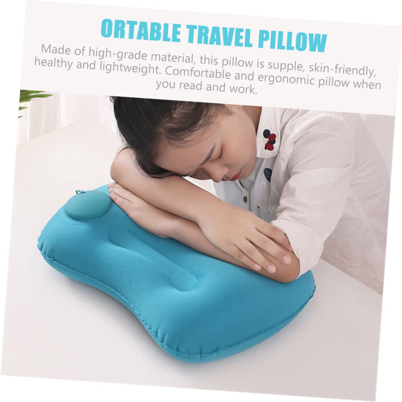 INOOMP 3 Pezzi Cuscino Da Viaggio Comodo Cuscino Per La Schiena Cuscino Per Viaggio in Poliestere Di Alta Qualità