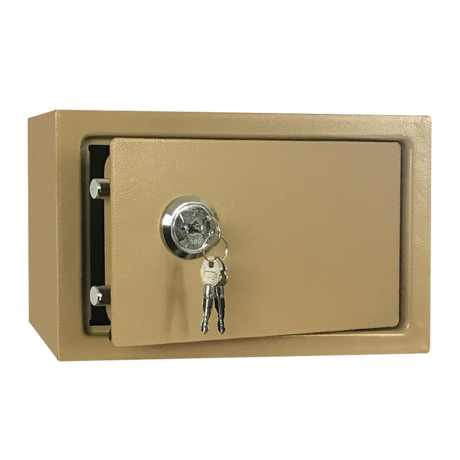 Caja De Seguridad For Documentos Almacenamiento Oficina Metal Gabinete Acero Certificado For El Hogar For Llaves Negocio hotelero(Gold without hole)