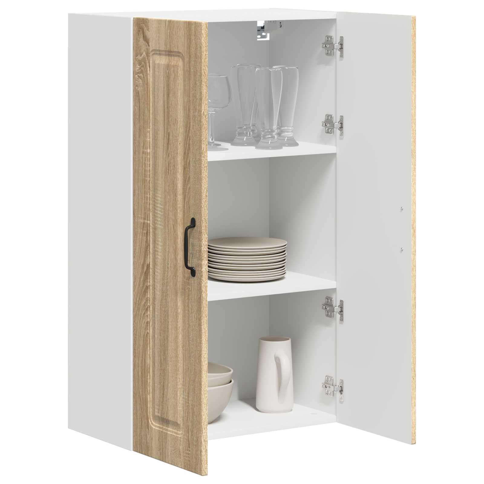 Panneau de lave-vaisselle Kalmar chêne Sonoma meuble de rangement mural 60 cm