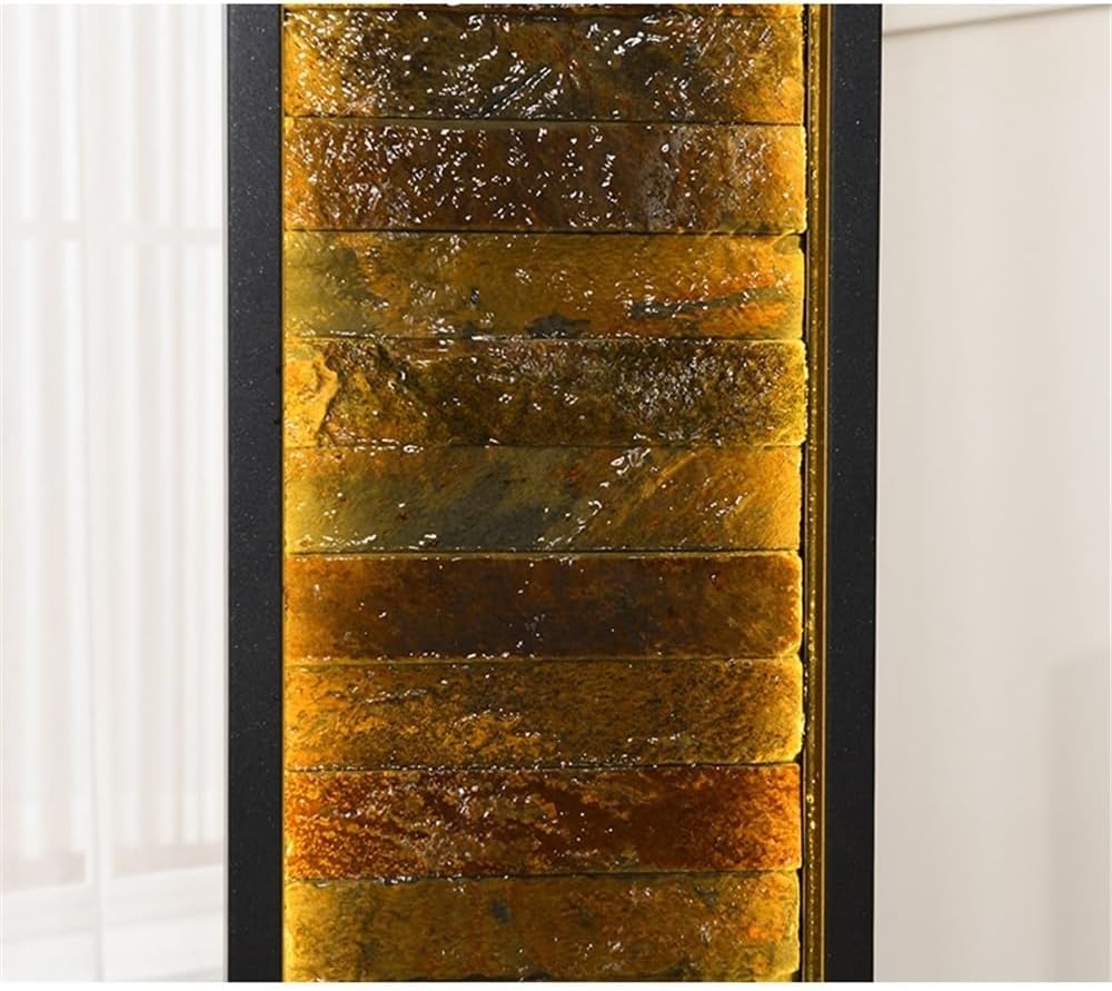 Modern Modern Luxury Flowing Ornaments Attract Wealth, Living Room, Office Decoration, Floor to Ceiling Water Curtain Wall, Circulating Fountain Floor-Standing Fountains