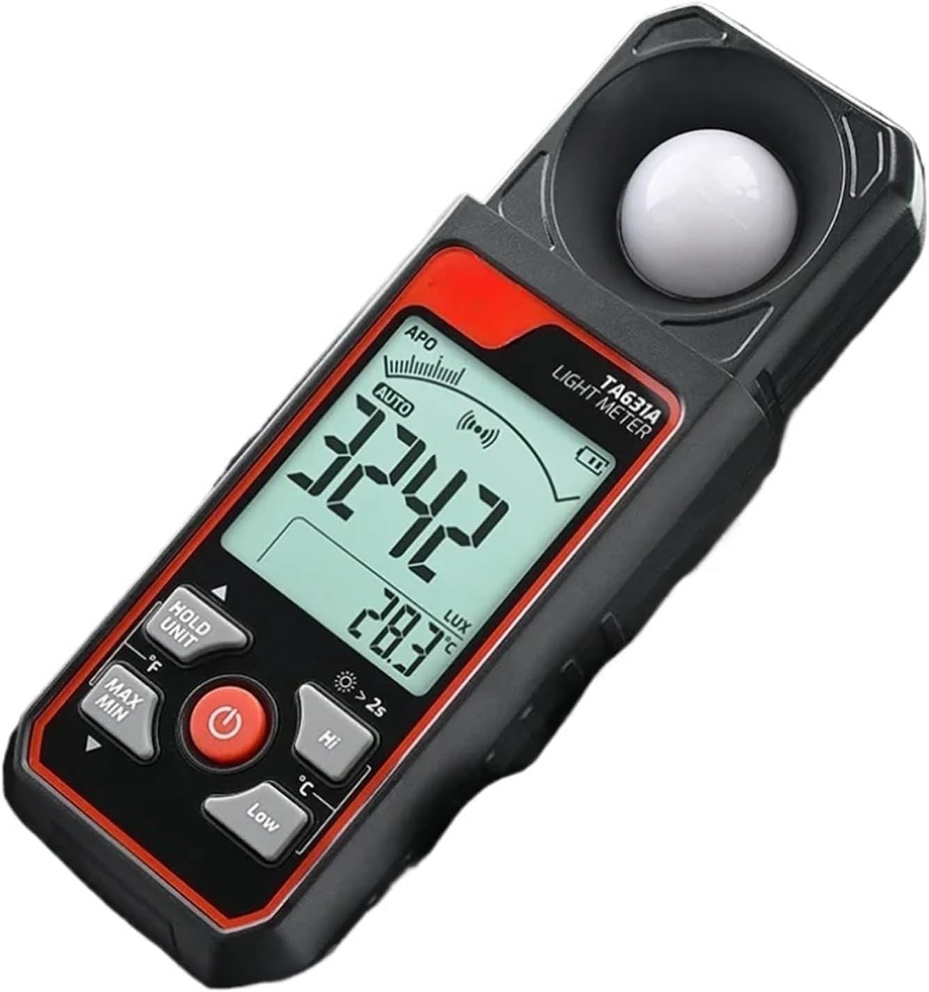Illumination Meter TA631A Light Meter Lumen Tester Brightness Photometer Illumination Meter Light Photometer(TA631A 200000 LUX)