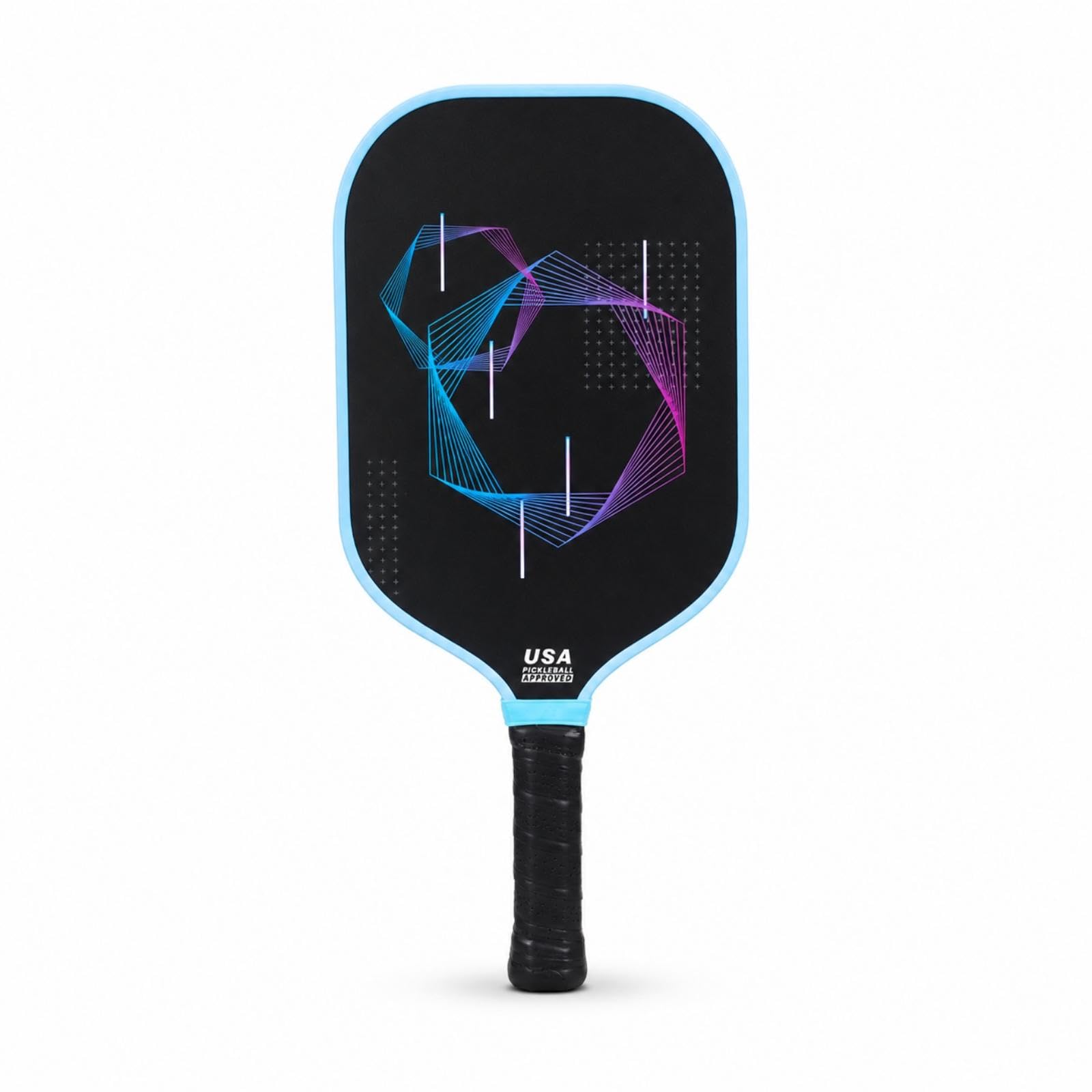 Paddle Racket with Honeycomb Core Rim Protector Fiberglass Paddle Racket 16mm for Beginners, Adults, Recreational Play, Training Lines USA Logo-image-3