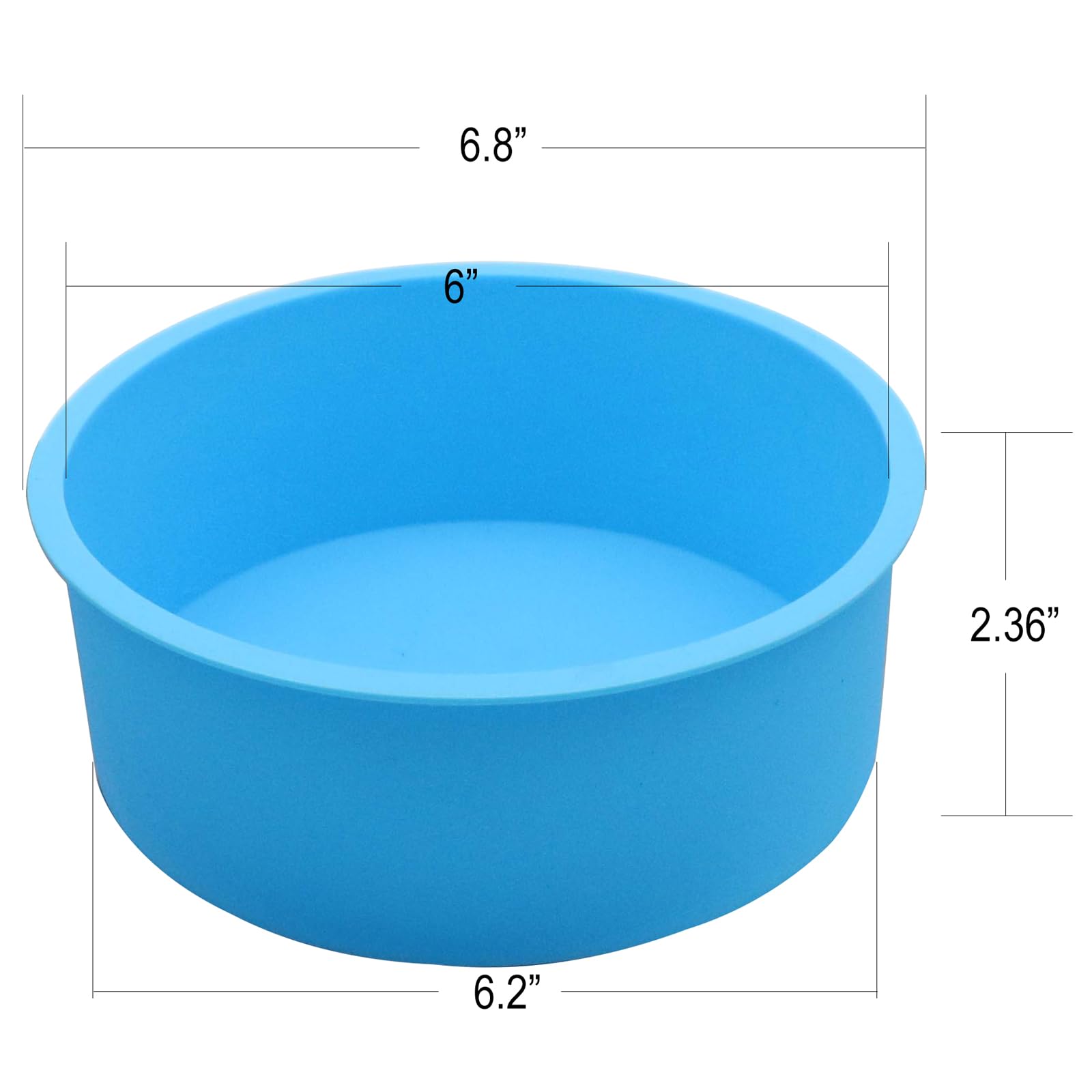 Zswell Lot De 2 Moules à Gâteau Ronds En Silicone De 15,2 Cm