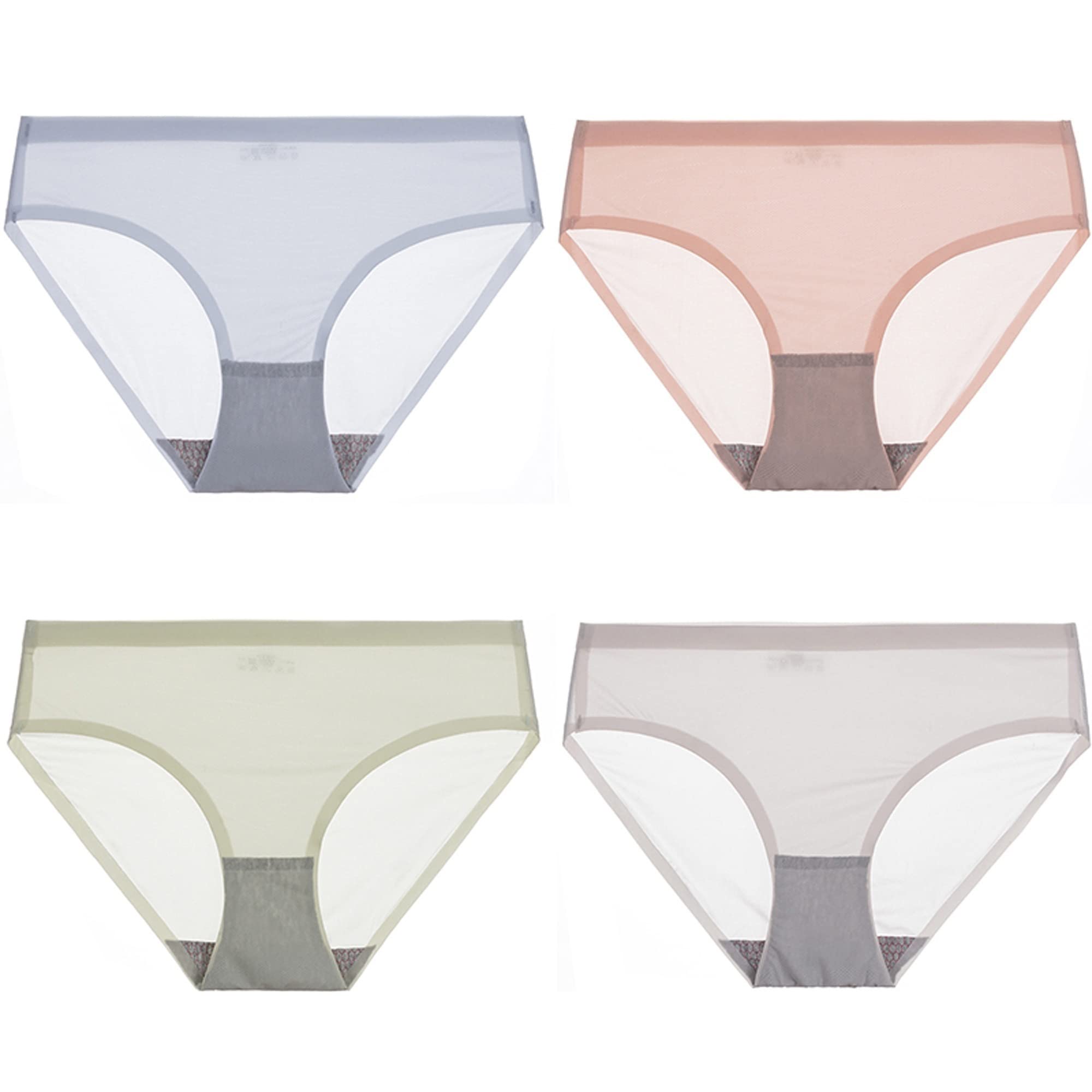 Culotte de bikini sexy WENJUN en maille transparente avec taille moyenne pour femme