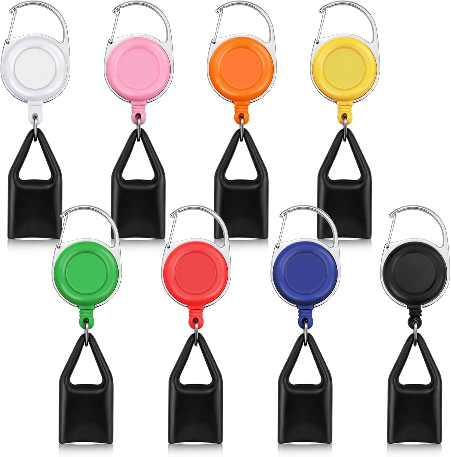 8 Pcs Retractable Lighter Clip, Lighter Holder Keychain with Clip (8 Colors)