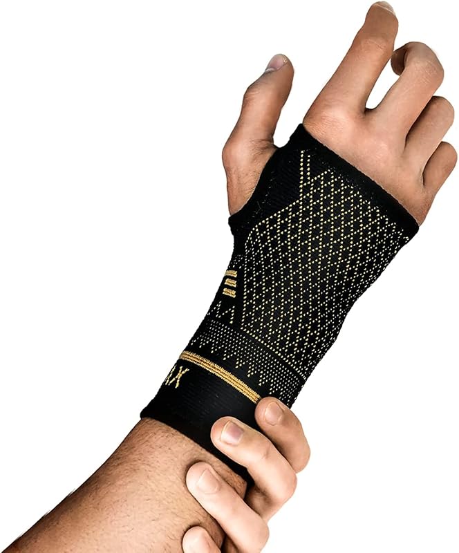 INDEEMAX Manga de compresión de muñeca de cobre 1 par, cómodo soporte de mano para artritis, tendinitis, esguinces, entrenamiento, túnel carpiano - izquierda y derecha - mujeres y hombres