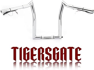 TIGERSGATE Chrome PREWIRED 1.5" Fat Ape Hanger Handlebar 12" Rise Compatible With 15-2022 Harley Road Glide & Road Glide Special & Road Glide Ultra