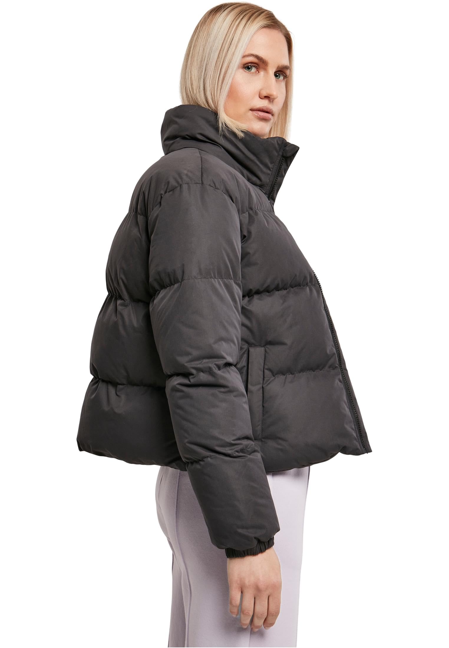 Urban Classics Ladies Short Peached Puffer Jacket Giacca Donna