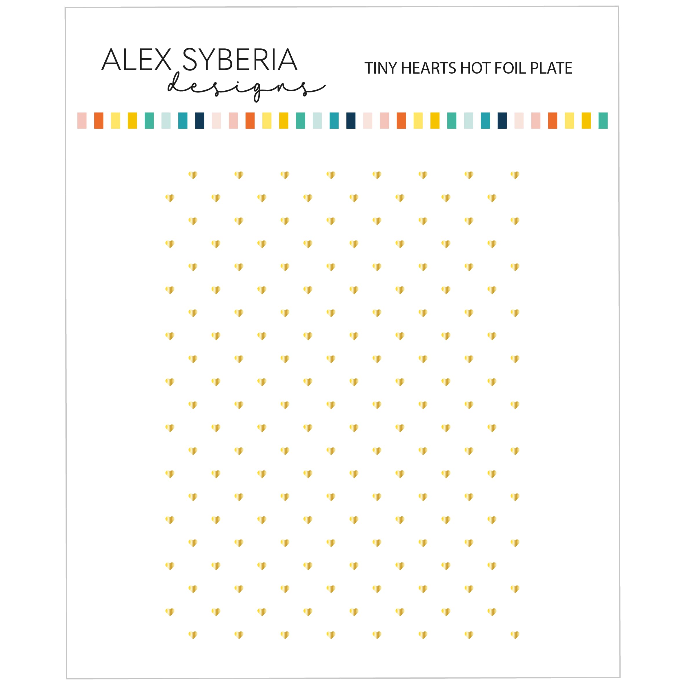 Alex Syberia Designs Tiny Hearts Hot Foil Plate