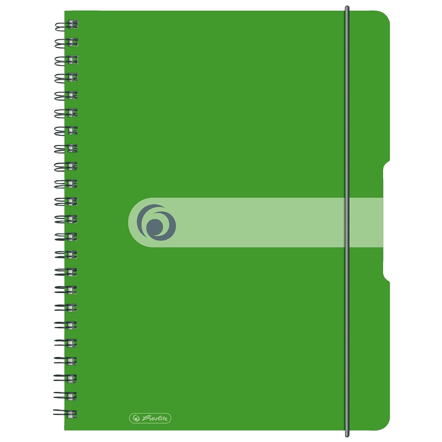 Herlitz 11293099 A4 To Go Spiral Notebook, Wood-Free Paper, 80 Sheets, Green, Pack of 2      Office Product