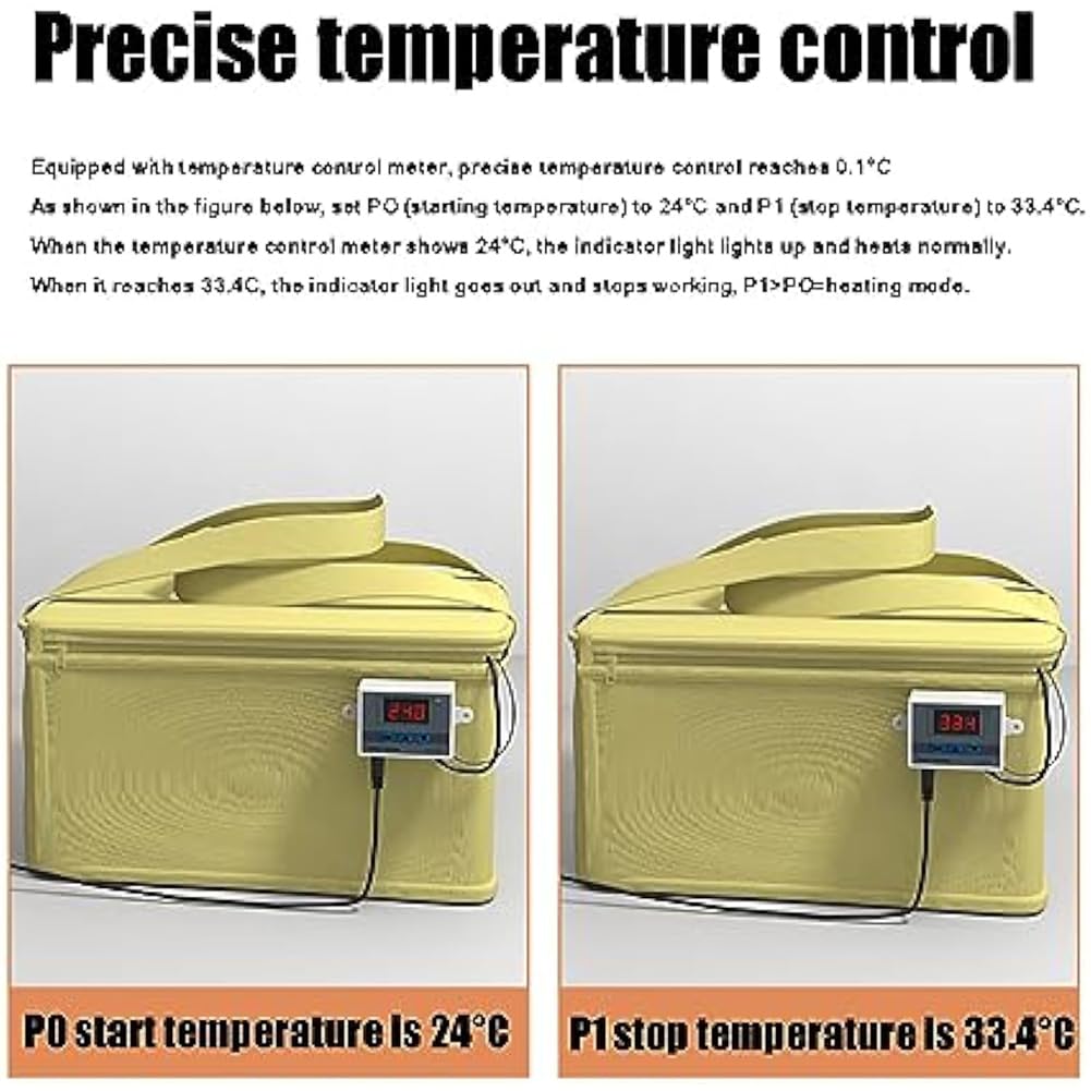Lievitatore per impasto con riscaldatore, scatola per lievitazione impasto, kit di strumenti per la preparazione del pane con pasta madre, scatola per lievitazione impasto pieghevole, intervallo di