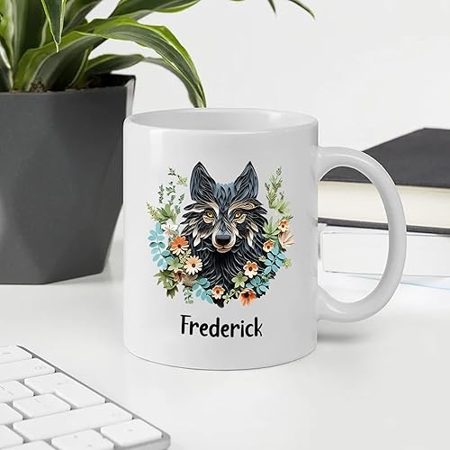 Miniatura 10 de Taza de café personalizada con nombre de tigre, regalo para cumpleaños y Navidad, taza de café personalizada de tigre de animales de origami de 11