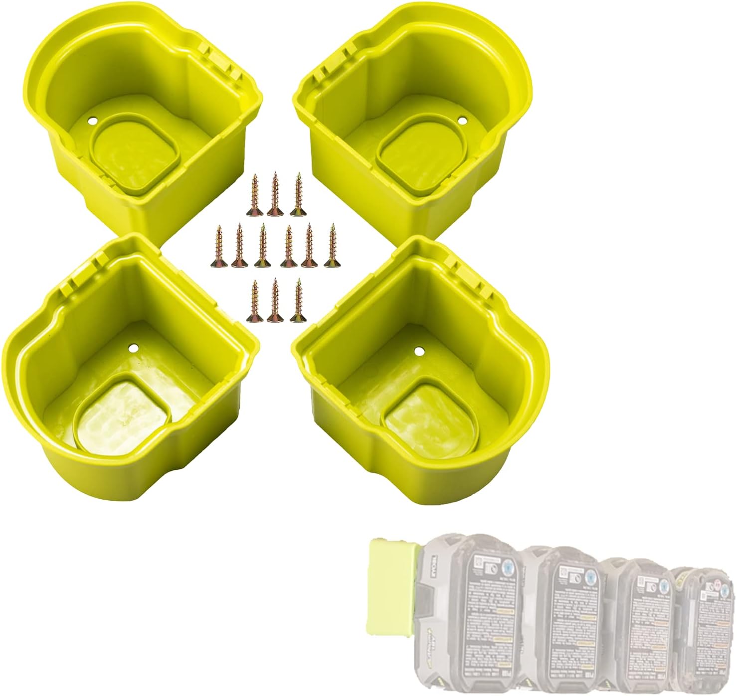 Metal Ryobi 18V Battery Holder,Durable Battery Wall Mount
