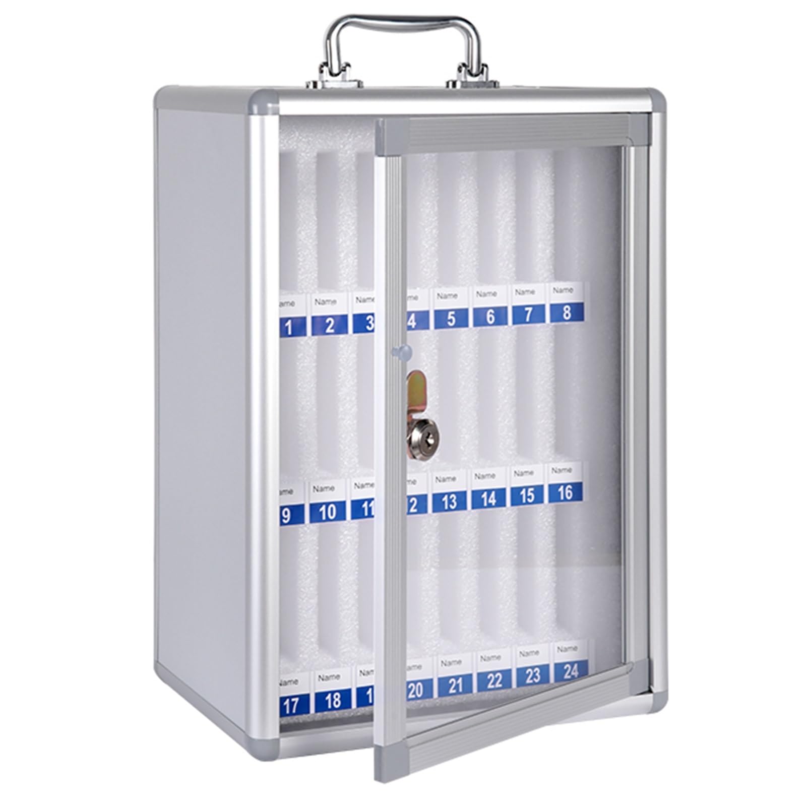 Handy Safe Metall 12/24/36/48/60 Slots Handy Transparent Türschloss Box Fabrik Schule Handy Aufbewahrungsschrank (24-2)