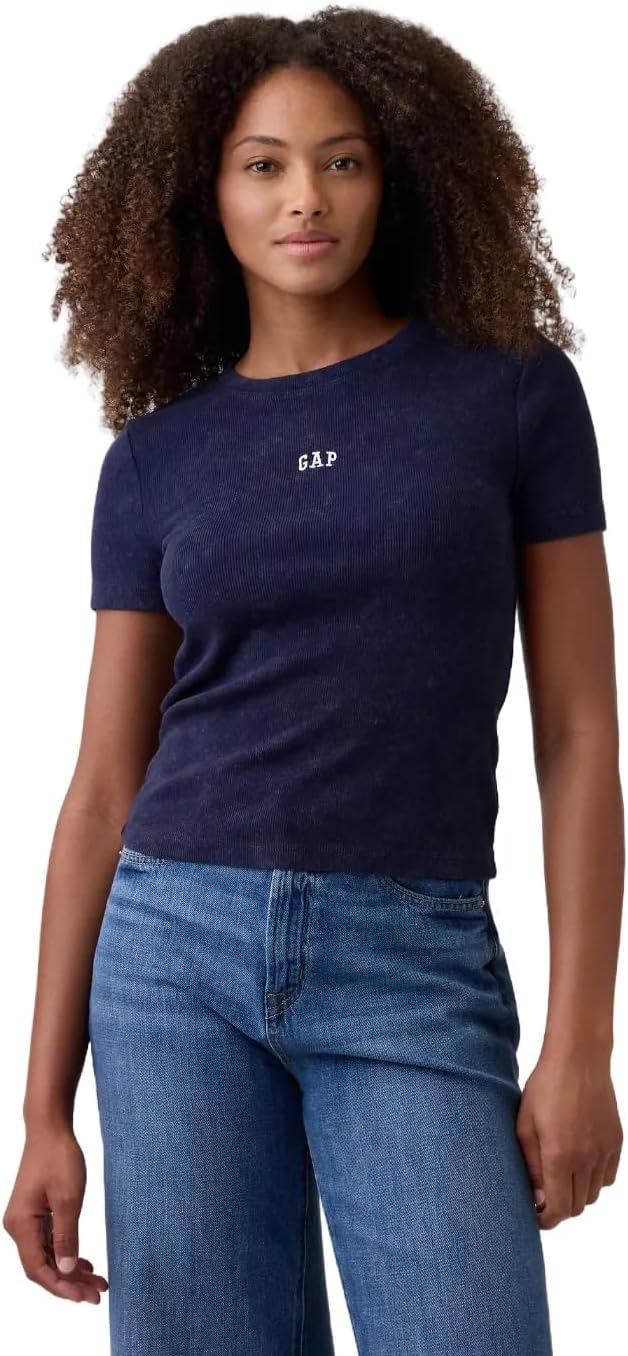 Gap Women's Ribbed Crewneck Tee T-Shirt