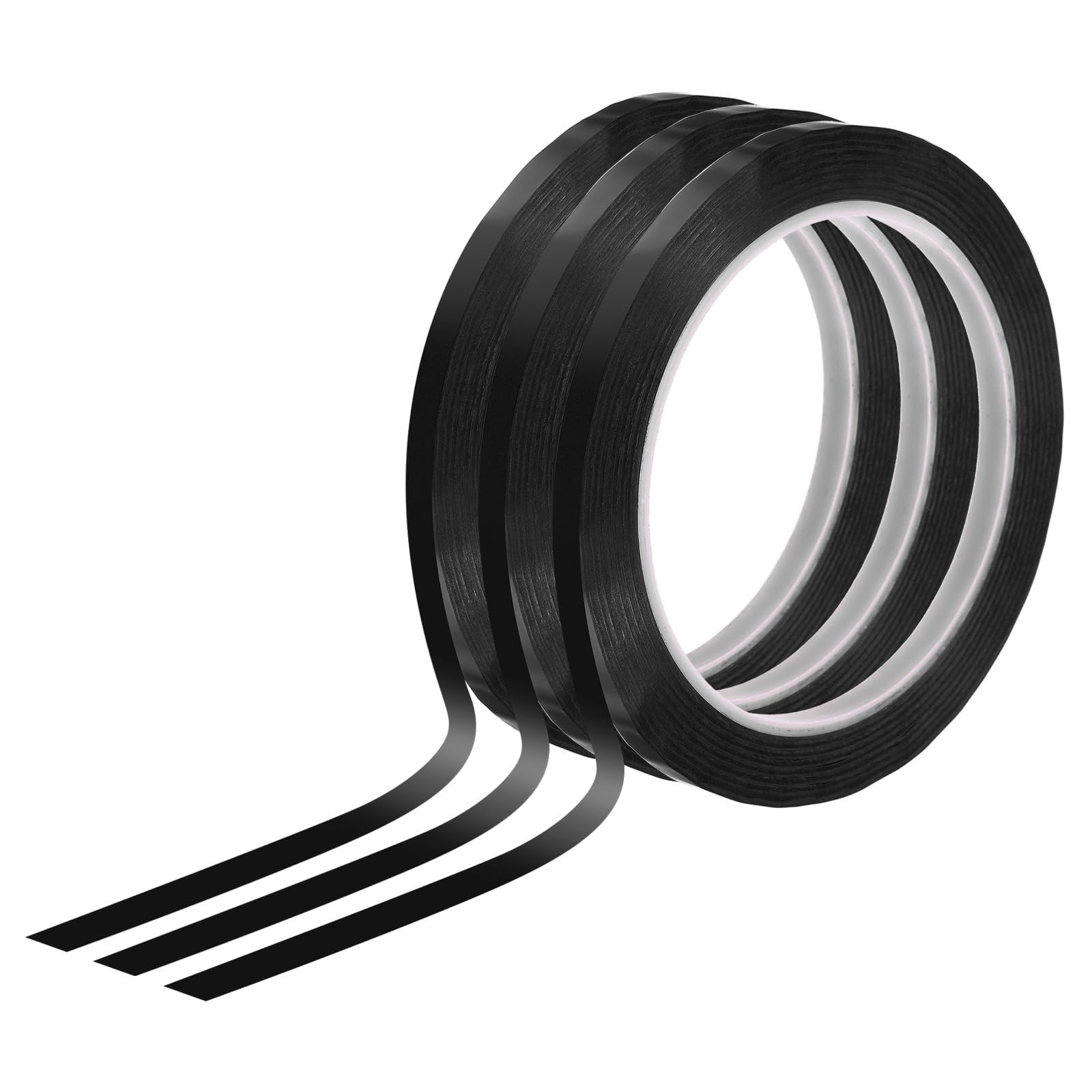 TA-VIGOR Whiteboard Tape 5mm x 66m Self Adhesive Black 3 Rolls