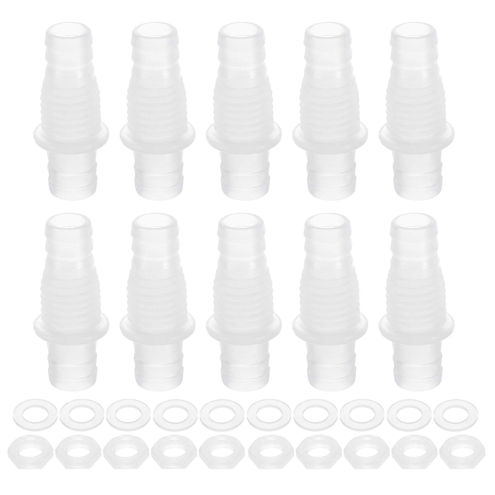 Adaptateur de tuyau cannelé pour aquarium et pompe à air étrier plastique avec écrou M16