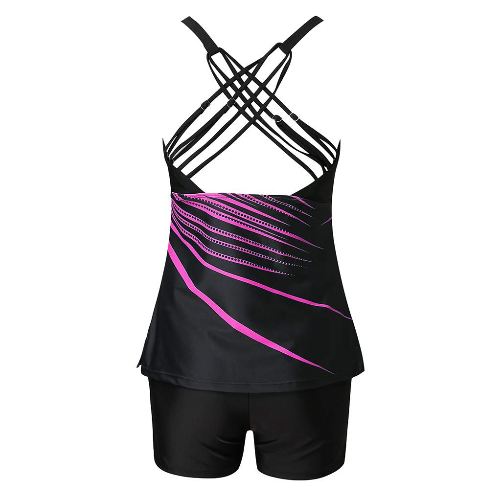 Moda kąpielowa dla puszystych, dwuczęściowy kostium kąpielowy, damski, wyszczuplający brzuch, zestaw tankini, kanpola, push up, wyściełany, elegancki strój kąpielowy wiązany na szyi