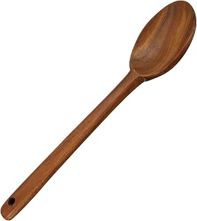 BESTYASH Teak Wood Soup Ladle and Wooden Cooking Spoon, Natural Food-grade Teak Kitchen Utensils for Serving and Cooking, Eco-friendly Wooden Flatware for Home and Restaurant Use