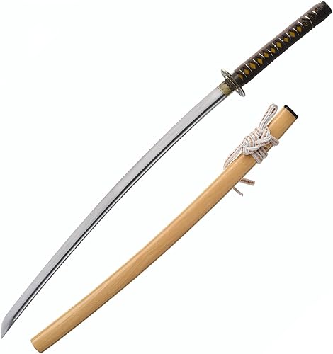 Miniatura 7 de Katana de acero de Damasco forjada a mano Aleación de zinc Tsuba Vaina de madera Coleccionable Obra de Arte