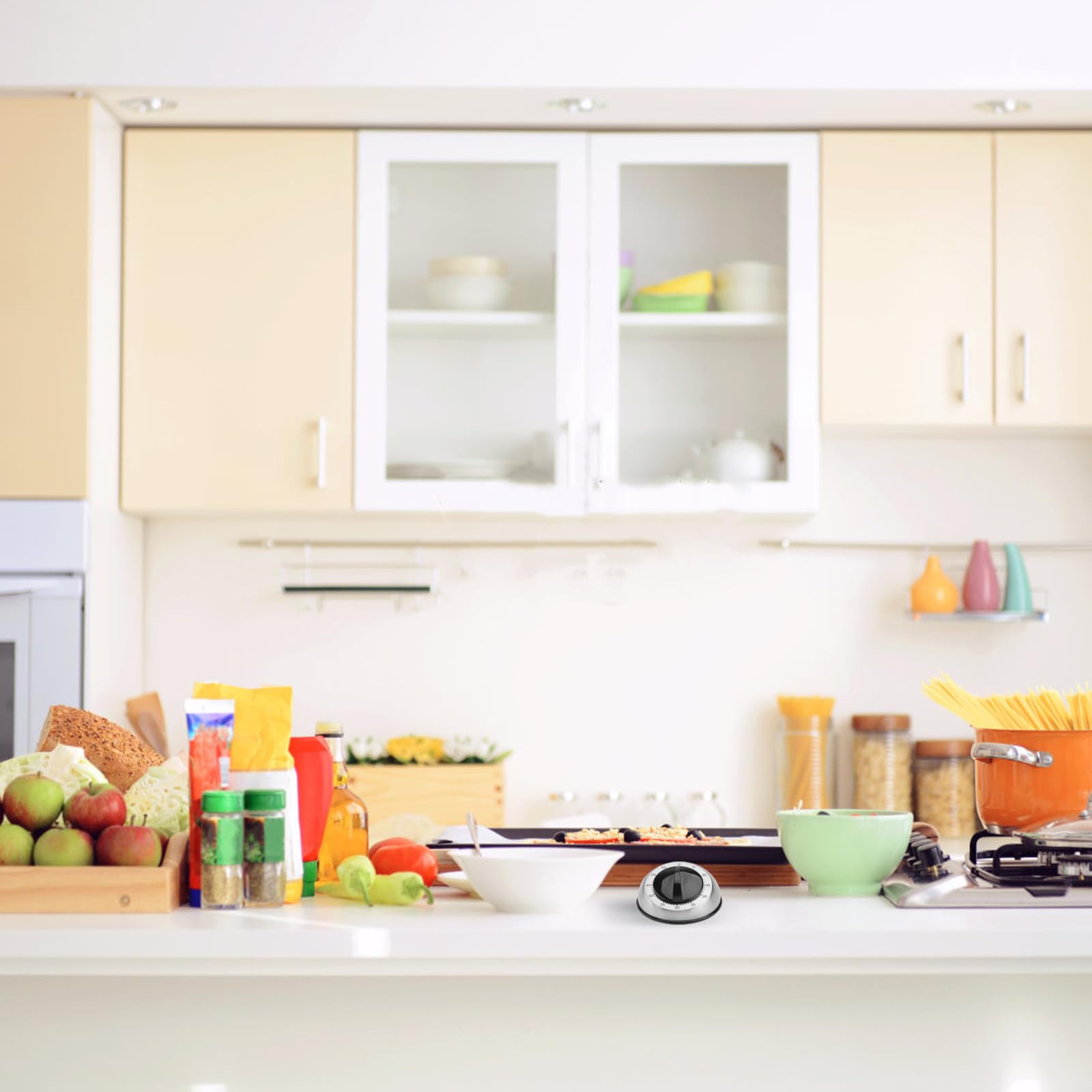 Alasum Mechanischer Farbe. Metall aus Küche und Kunststoff Küchentimer mit Runder Einfachem Zeitsteuerungs Countdown Zufällige zum Kochen und Backen