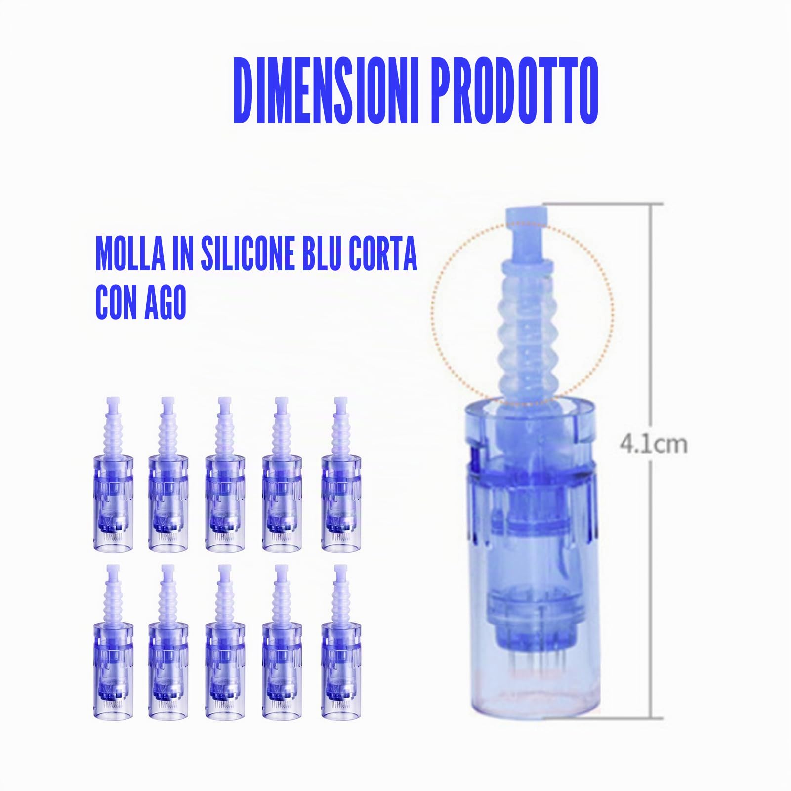 36 Pin Micro Aghi microneedling viso facciale Dermapen Aghi di ricambio Consigli Slot per cartuccia, Porta Bajonett, per Derma Pen elettrica Antirughe, dermapen facciale Imperfezioni 10 pezzi