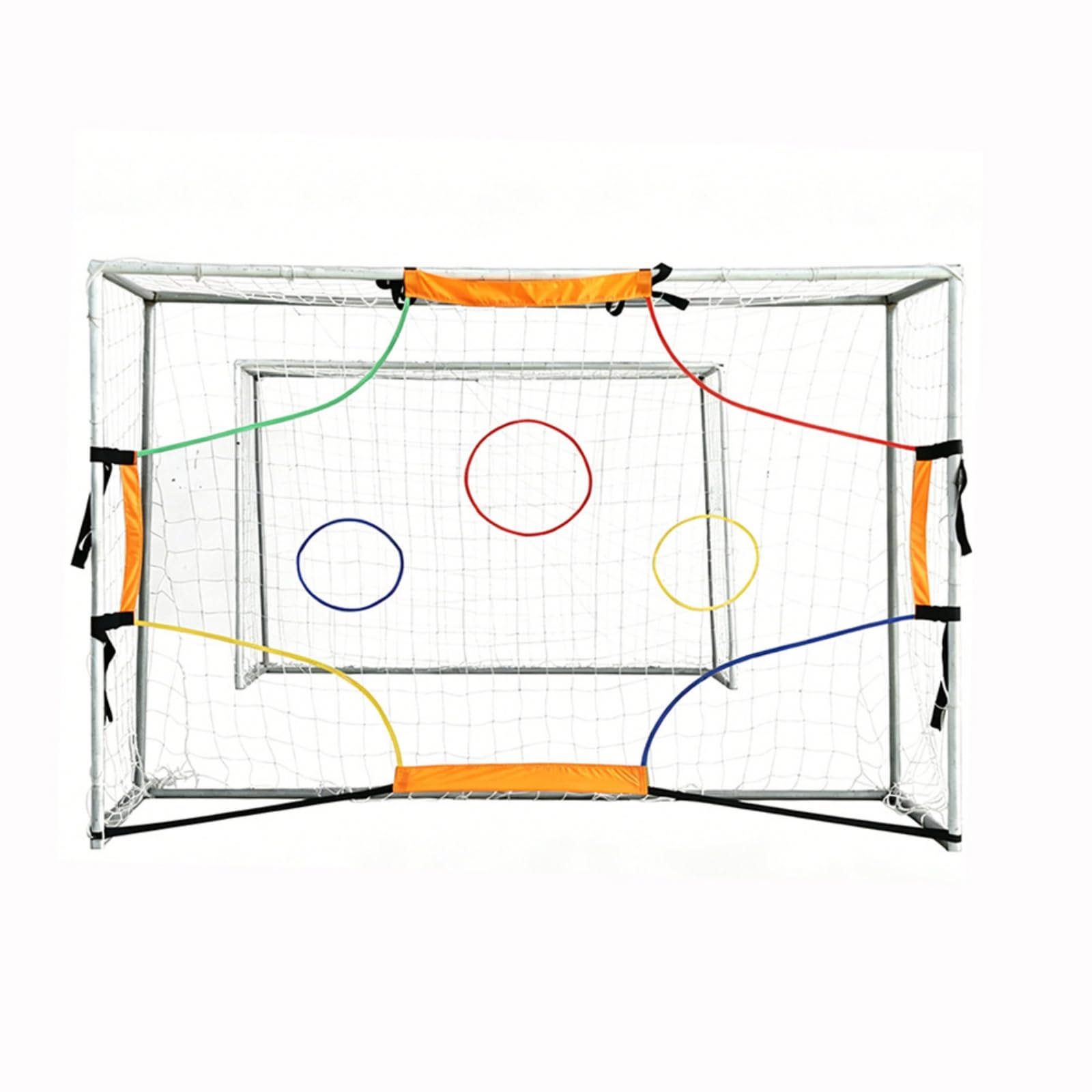 rockible Soccer Training Net Rete Bersaglio Allenamento Calcio Precisione con Linee Target Ben Visibili E Sezioni Rinforzate Tessuto Oxford Poliestere, 3 2M