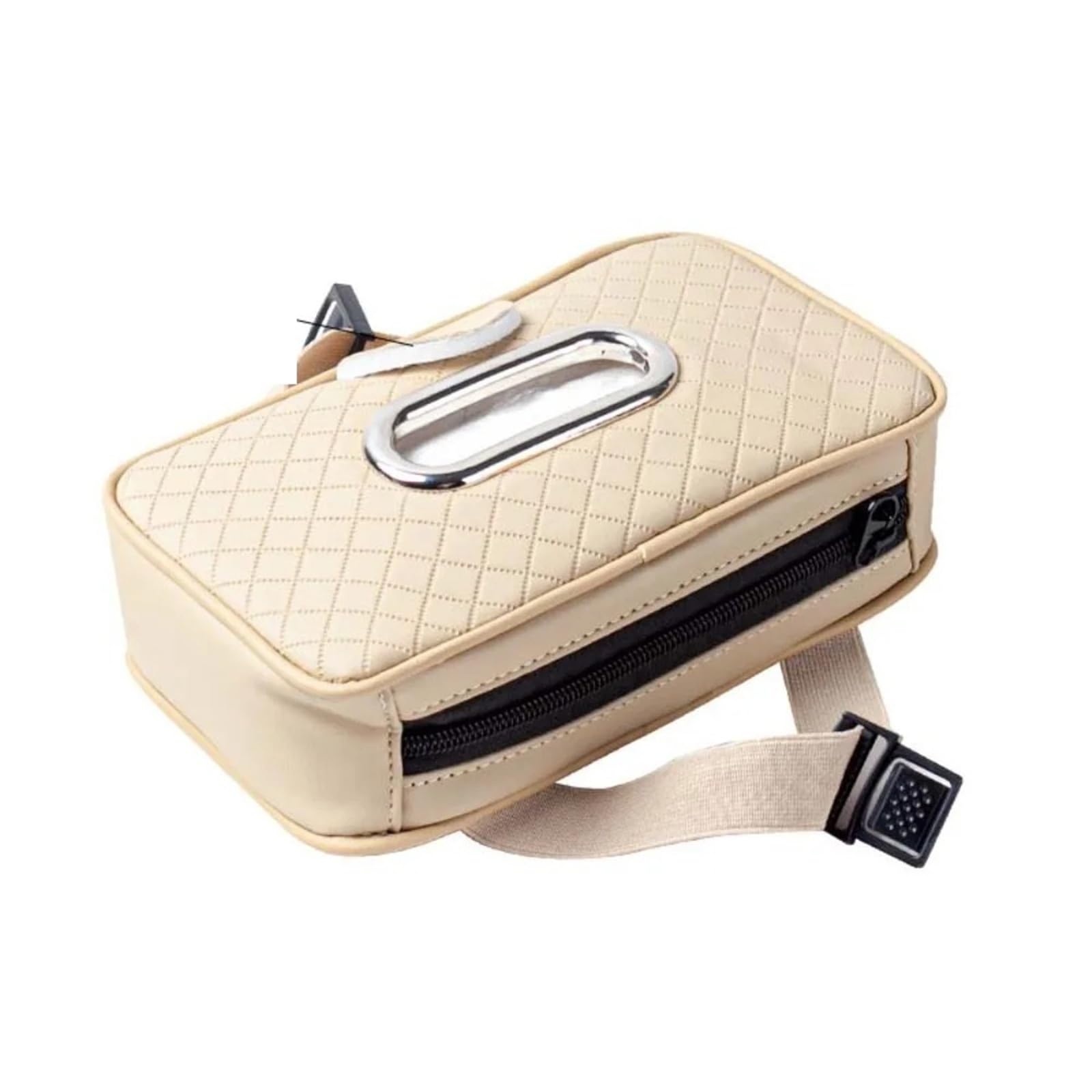 Car Visor Tissue Box Holder Car Visor Tissue Box Multi-Functional Leather Center Console Dispenser Space Saving With Glasses Clip(Color 5)