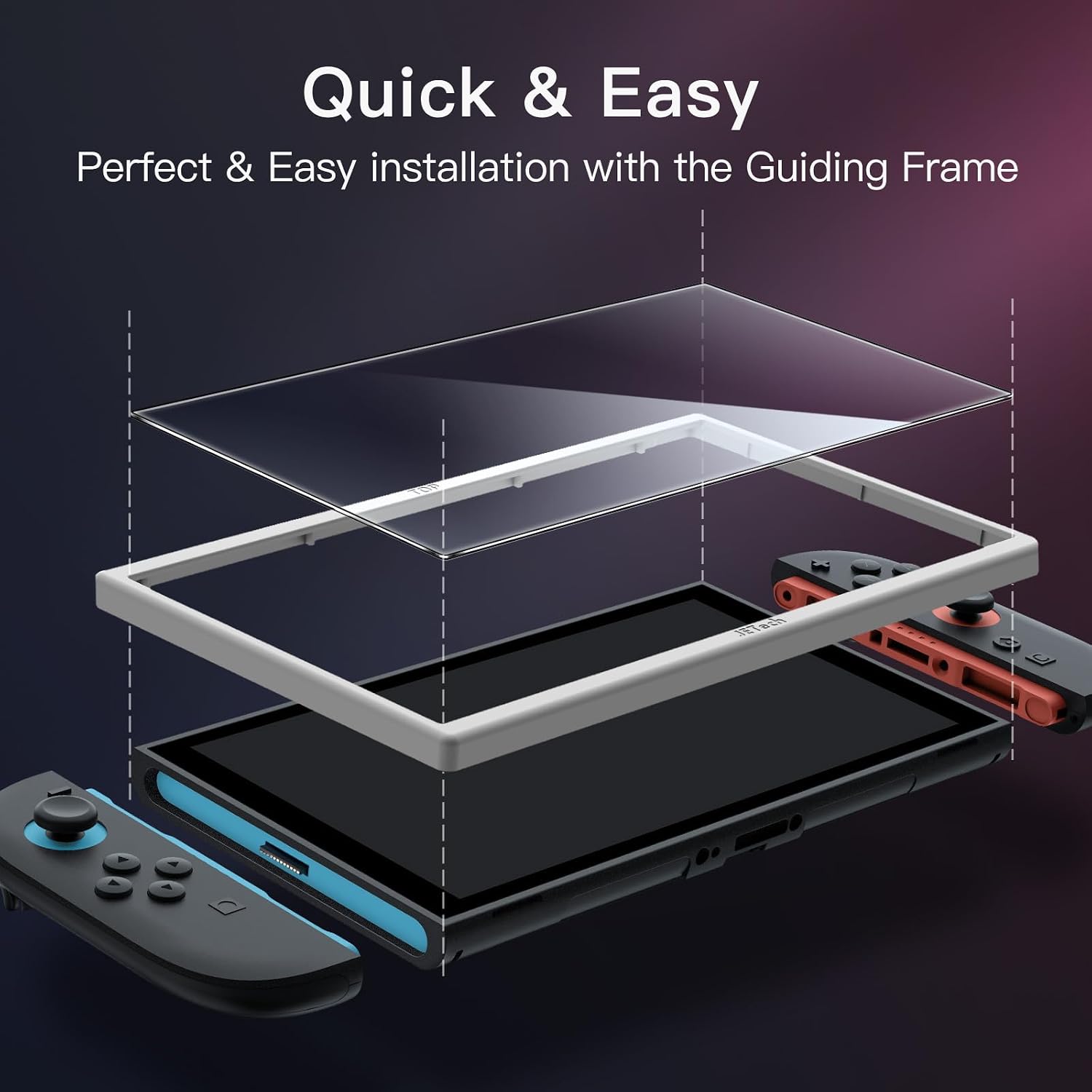 JETech Screen Protector for Nintendo Switch 2 2025, 9H Tempered Glass Film with Easy Installation Tool, Anti-Scratch, HD Clear, 2-Pack
