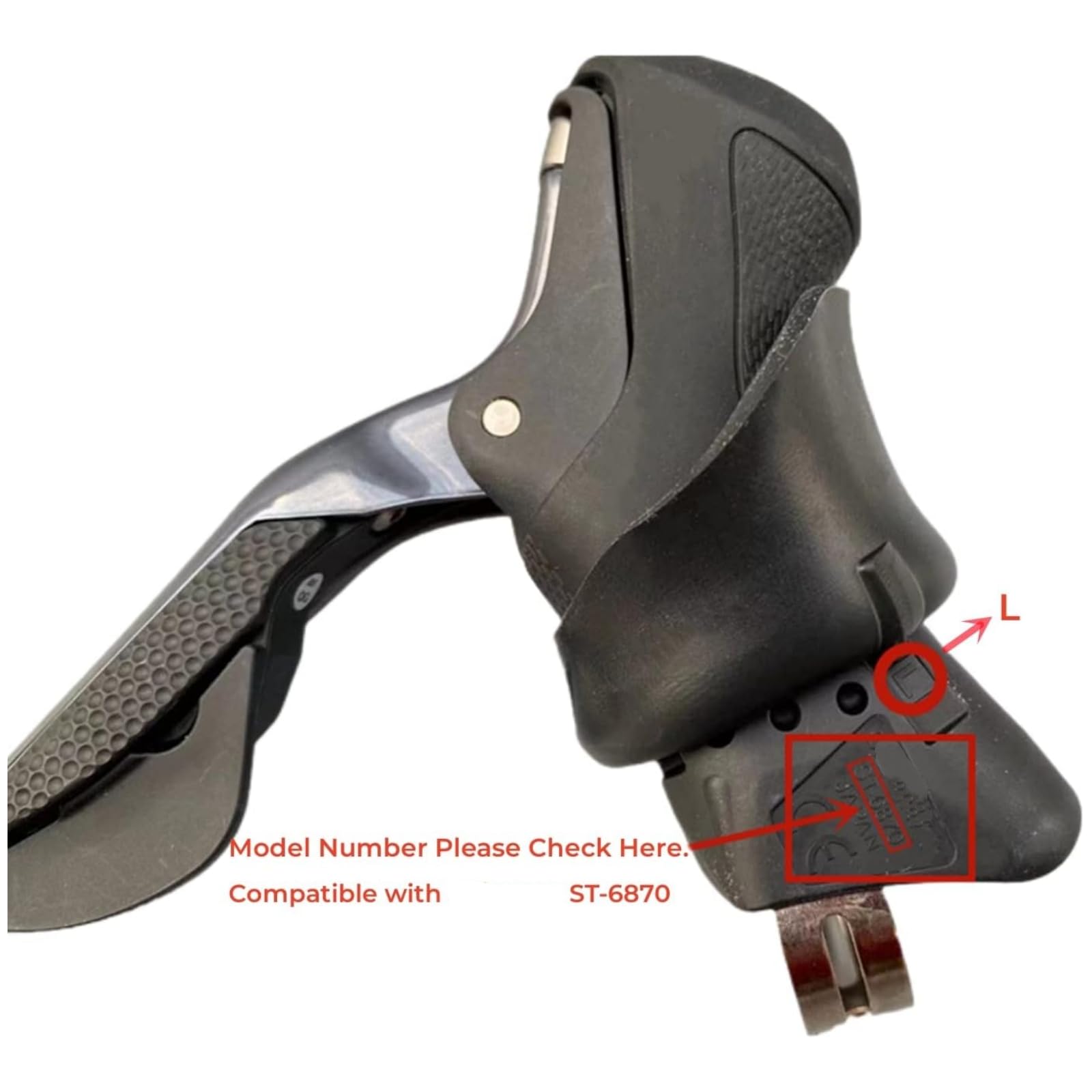 Manetas de freno de bicicleta de silicona para manillar de bicicleta de carretera, fundas protectoras compatibles con Shimano Ultegra ST-6870 ciclismo, 1 par/negro