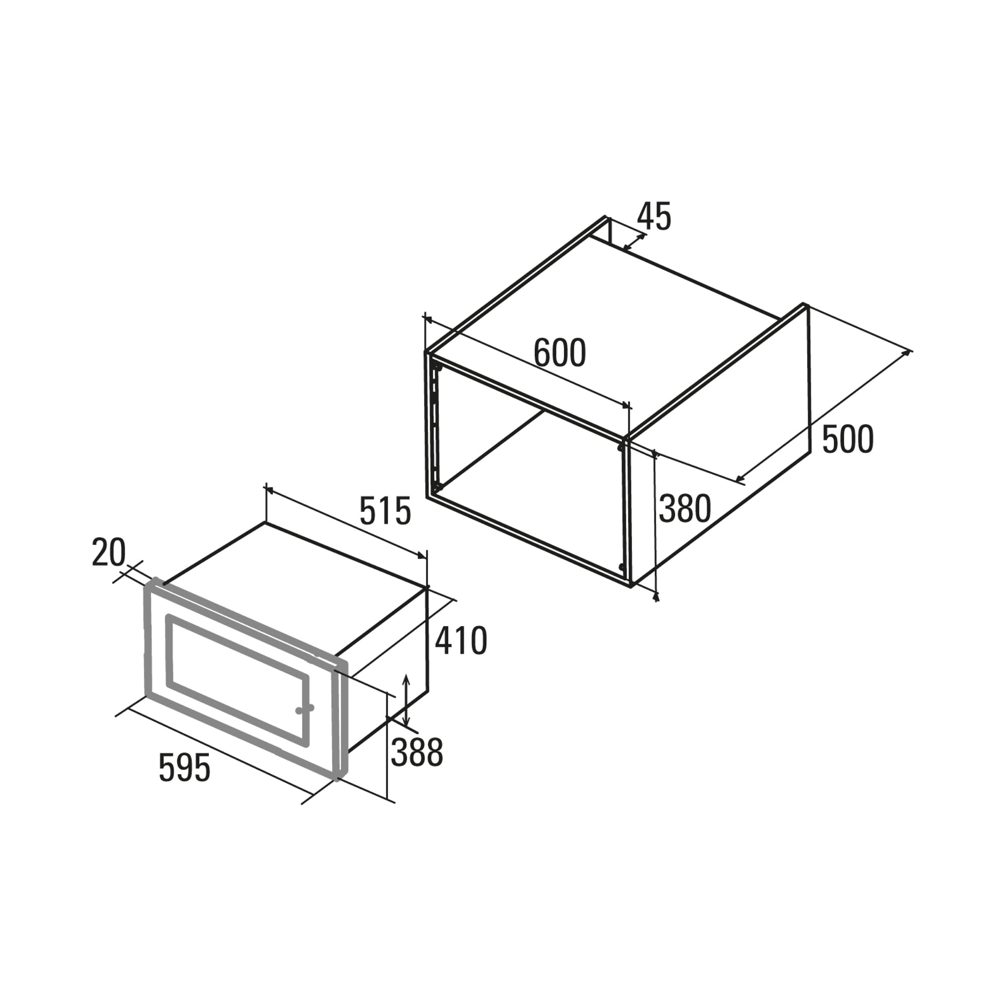 Mikrowellengerät Einbaumikrowelle 25L spanischen Markenhersteller CATA Mikrowelle 60 cm mit Einbaurahmen/ Quarzgrill/5 Leistungsstufen/900 W Ausgangsleistung/1,4 kW Aufnahmeleistung/ Edelstahlausführung /elektronische Programmierung /8 gespeicherte Progra