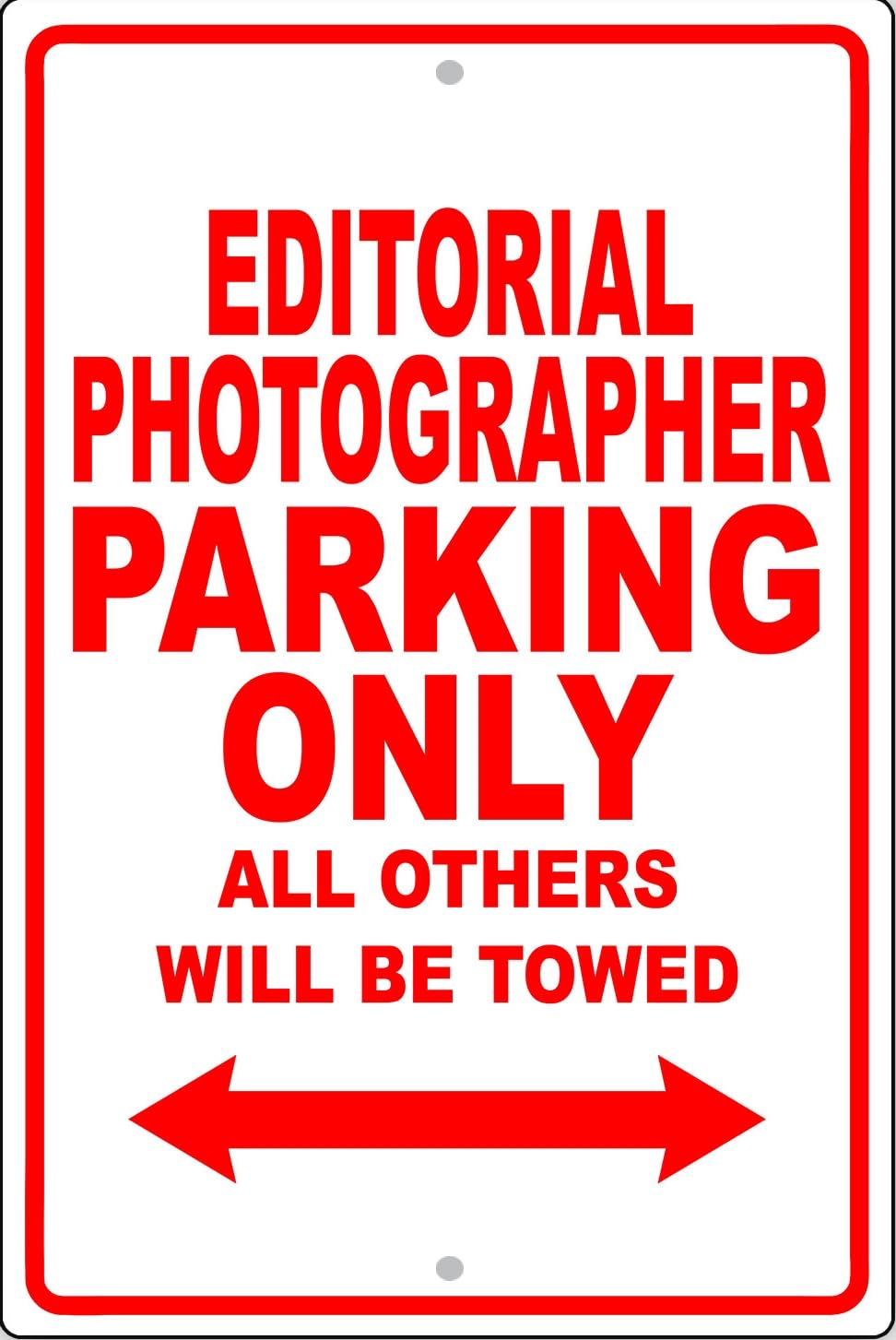 Editorial Photographer Parking Only Gift Novelty Garage Metal Sign