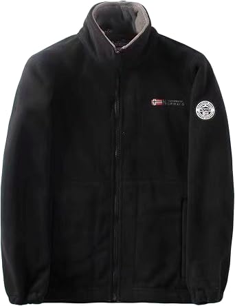 Double-sided fleece jacket padded thickened mens casual loose