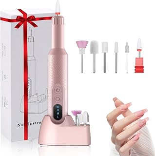 Electric Nail Drill, Professional Cordless NailDrill for Acrylic and Gel Nails, Portable Electric Nail Drill Efile Kit for Manicure Pedicure and Polishing Tools Design for Home Use