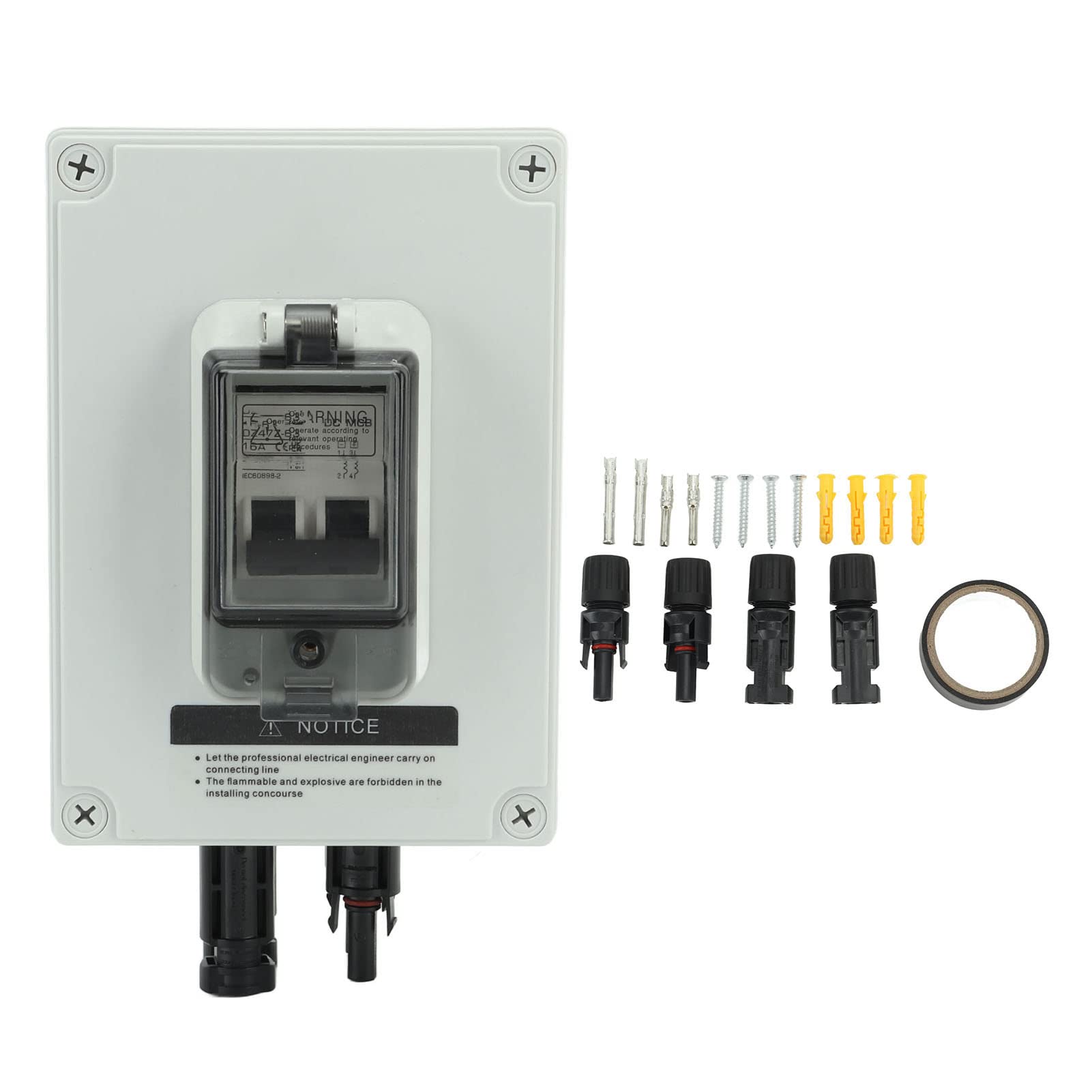 Scatola interruttore miniaturizzato da 40 A AC DC 2P Sezionatore solare non polarizzato, protezione elettrica impermeabile IP67 per sistemi fotovoltaici e applicazioni di