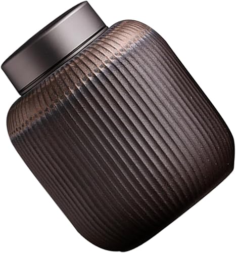 Miniatura 1 de Tarro de té sellado, diseño vintage para hojas sueltas y almacenamiento de alimentos secos, recipiente hermético para uso doméstico y cafetería,