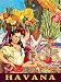 Havana Habana Cuba Cuban Caribbean Island Girl with Basket of Bananas Travel Advertisement Art Poster Print.. Poster measures 10 x 13.5 inches
