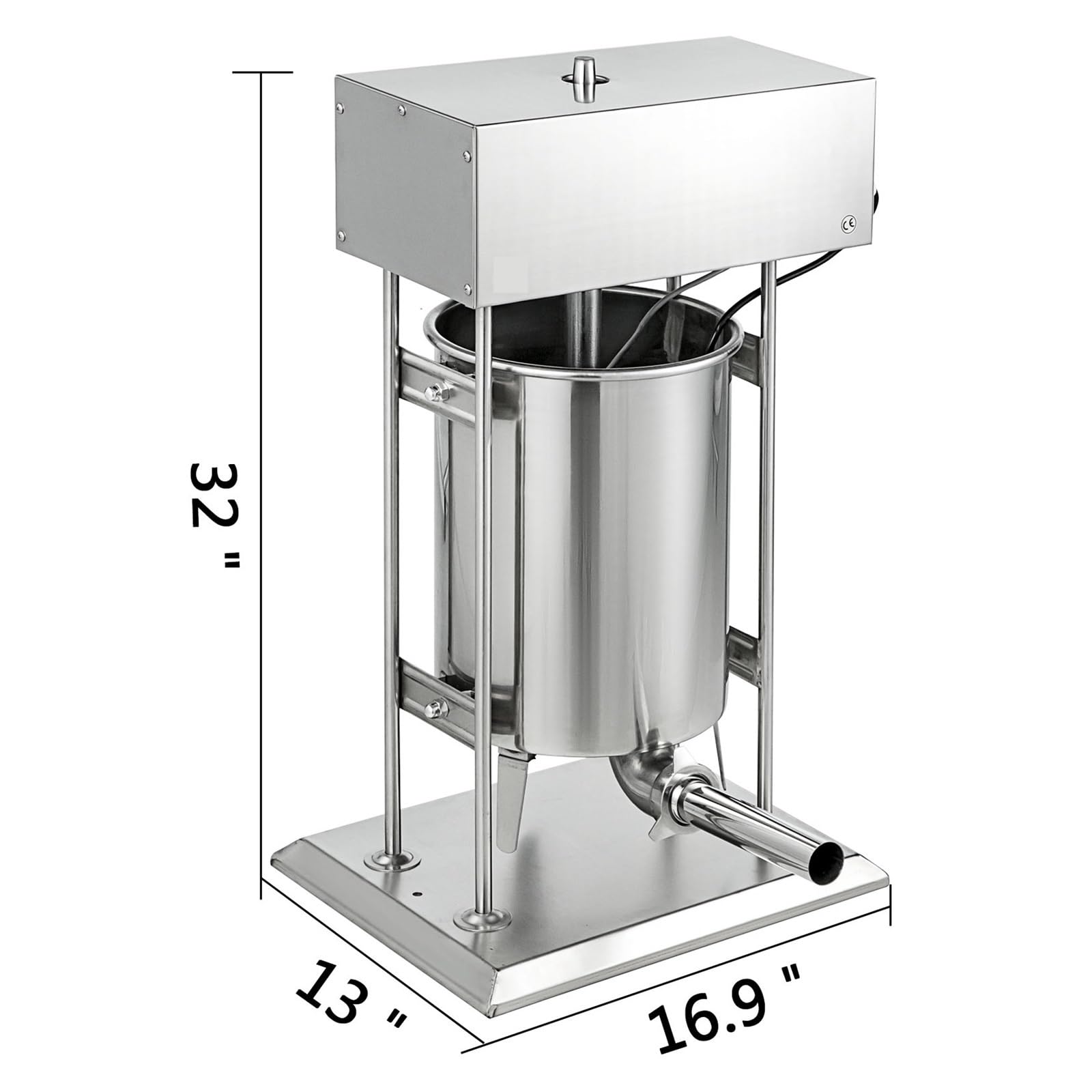10L/12L/15L elektryczna nadziewarka do kiełbasy nadziewarka do kiełbasy urządzenie do robienia kiełbasek pionowa klasa handlowa z 5 lejkami do napełniania(10L (liquefied gas))