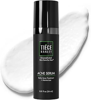 Acne Serum for Men, Facial Serum with Salicylic Acid, Granactive Complex & Tea Tree Oil for Blackheads, Visible Pores & Uneven Tone, Moisturizer for Oily Skin, Men’s Skin Care, 0.8 fl oz