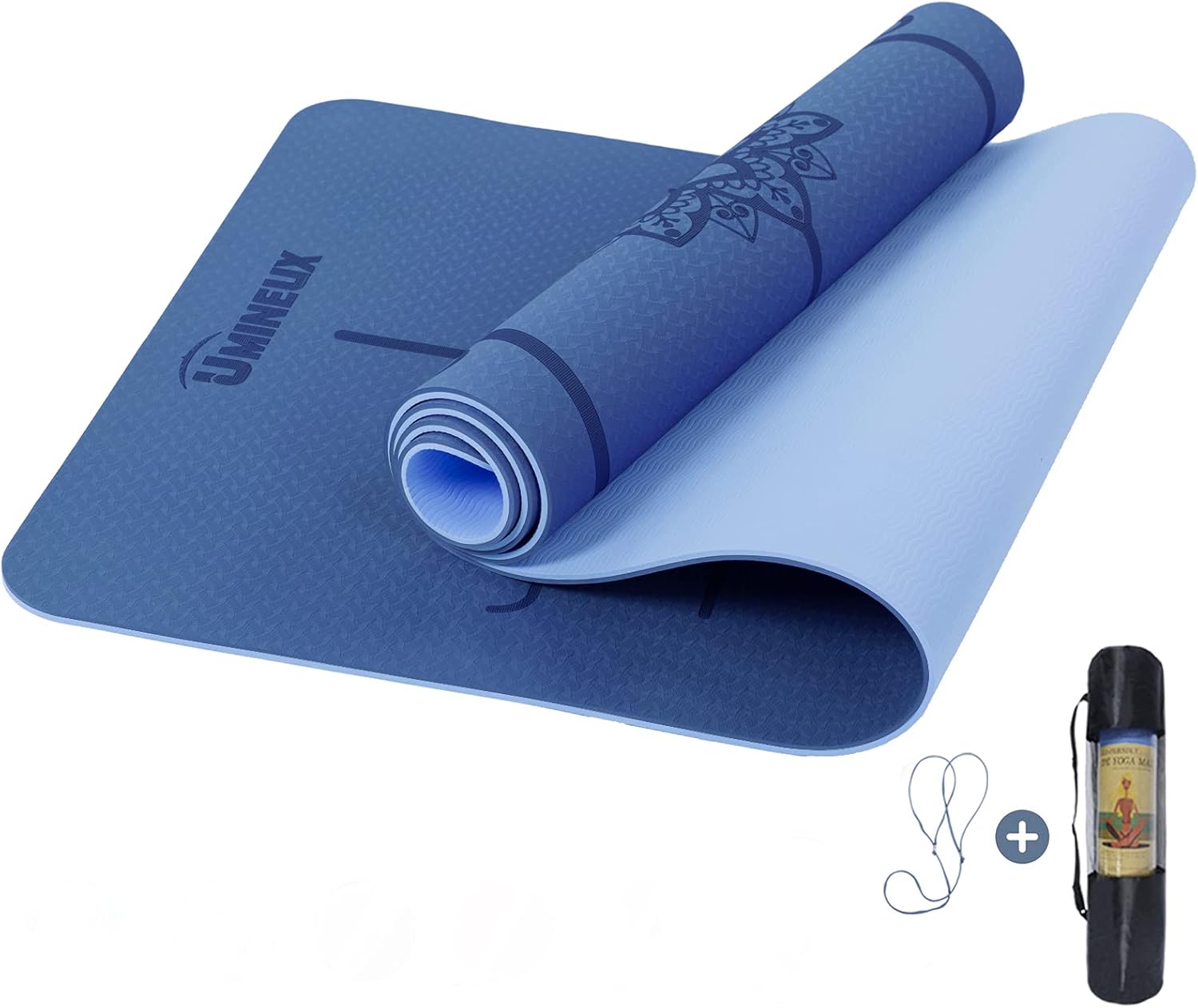 UMINEUX Yoga Mat Non Slip, Pilates Fitness Mats with Alignment Marks